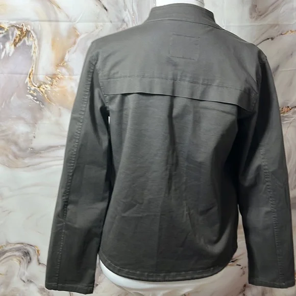 Sanctuary Los Angeles Charcoal Gray Lightweight Jacket with Pockets Button Up S - Picture 6 of 13